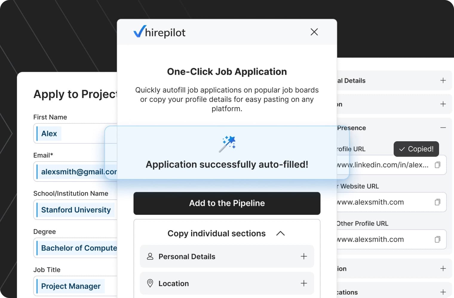 Auto-Fill Applications
