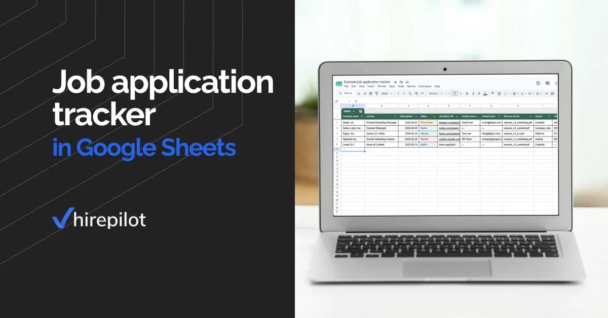 Job application tracker in Google Sheets: free template