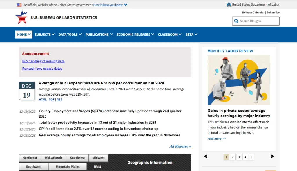 Best Job Search data and labor market trends from the U.S. Bureau of Labor Statistics