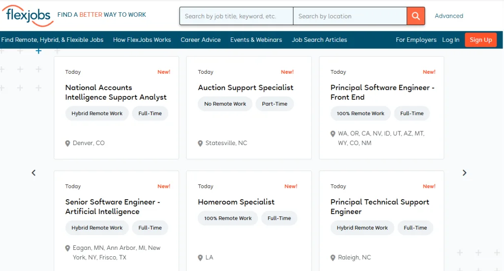 FlexJobs curated listings for remote and hybrid roles across U.S. locations. Best Job Boards and flexibility-focused job search.
