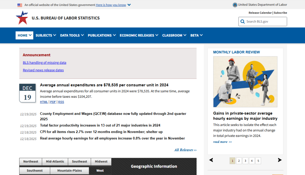 Best Job Search data and labor market trends from the U.S. Bureau of Labor Statistics