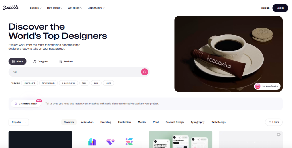 Best Job Search using niche job boards like Dribbble for creative roles