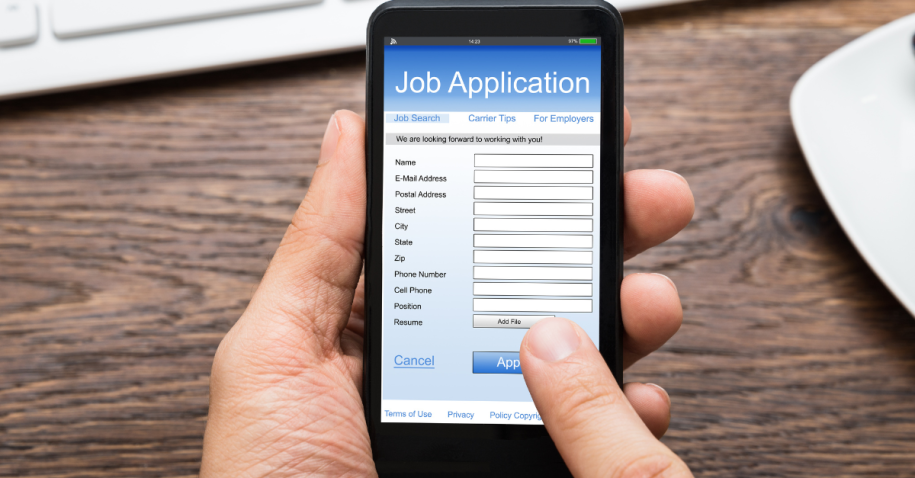Apply for jobs on mobile using a long job application form